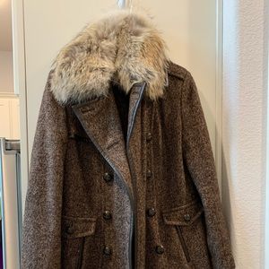 Michael Kors Coat with Faux Fur Removable Collar